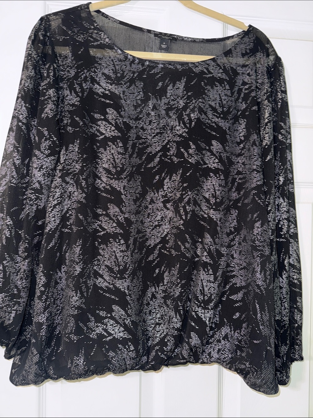 Black and silver Ann Taylor top